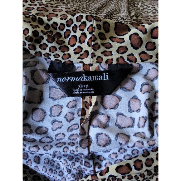 Norma Kamali Sz XL Cheetah Print Wrap Dress Long Sleeve V Neck Mob Wife Sexy EUC - Picture 6 of 9